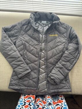 Columbia Metallic Gray Quilted Insulated Jacket
